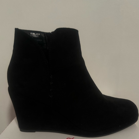 3.25’ wedge booties. Worn once. Had foot surgery and can’t wear this height now. - Picture 2 of 4